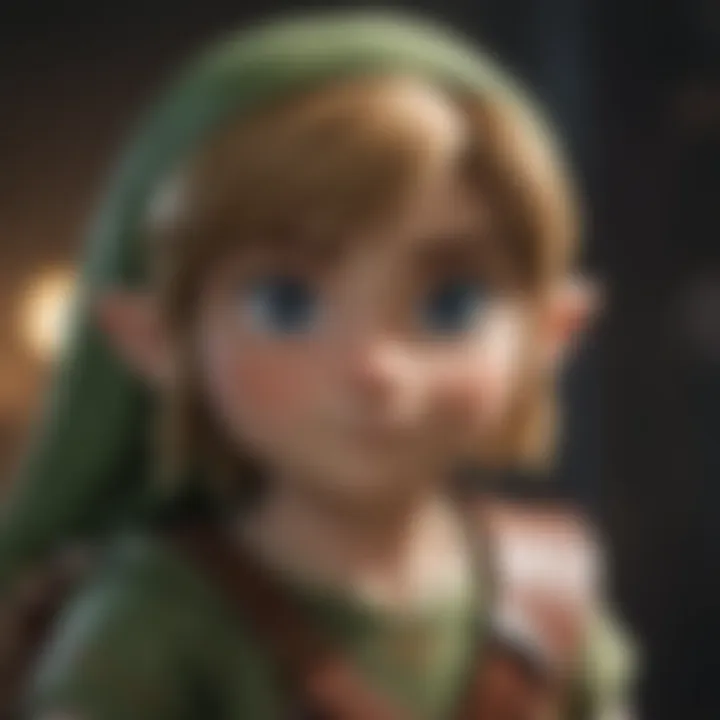 An artistic rendering of Link from the Legend of Zelda series, illustrating the inspiration behind plush toy designs.
