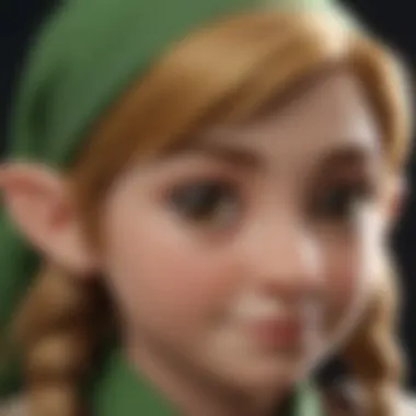 A close-up of a Link plush toy, highlighting the quality and craftsmanship involved in its creation.