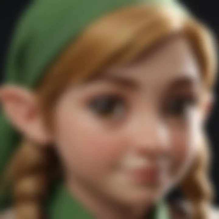 A close-up of a Link plush toy, highlighting the quality and craftsmanship involved in its creation.
