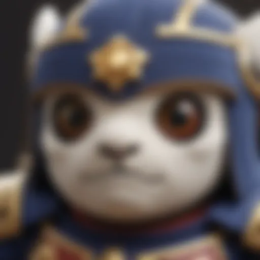 A close-up view of the Magolor plush showcasing its intricate stitching and vibrant colors.