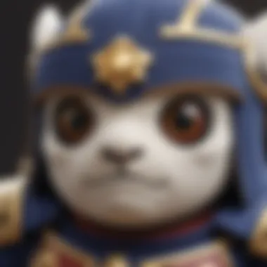 Detailed View of Magolor Plush A close-up view of the Magolor plush showcasing its intricate stitching and vibrant colors.