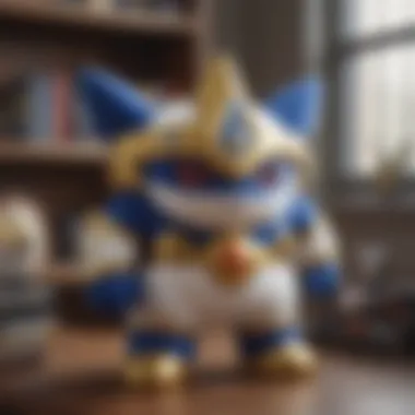 The Magolor plush displayed alongside other Kirby franchise merchandise, emphasizing its place in the collection.