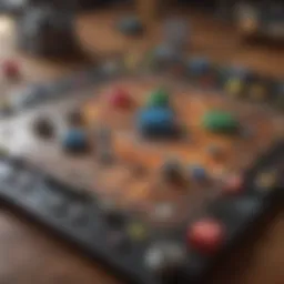 A vibrant game board displaying various merge items