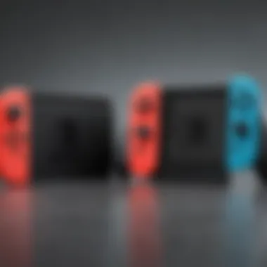 Side-by-side comparison of the new Nintendo Switch with its predecessor, illustrating advancements