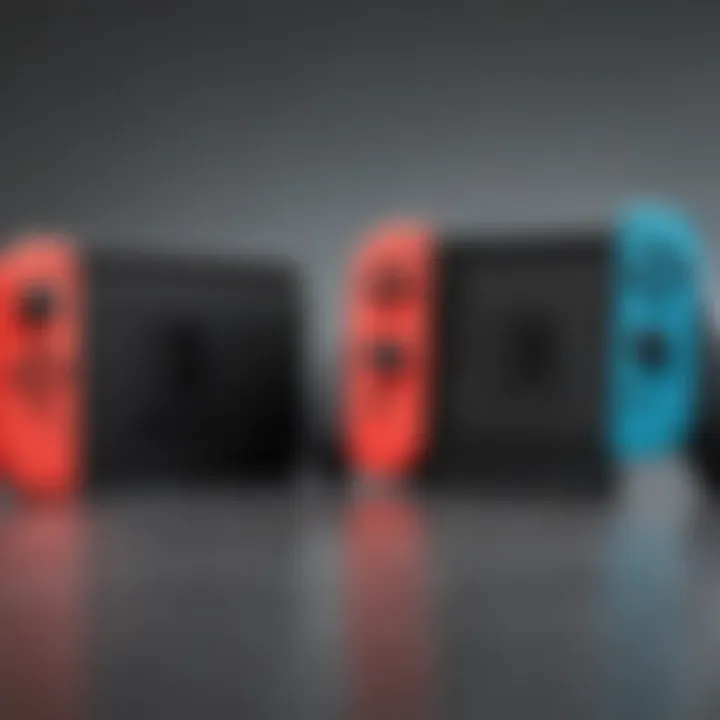 Side-by-side comparison of the new Nintendo Switch with its predecessor, illustrating advancements