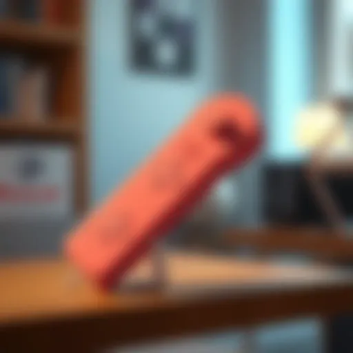 Elegant design of the Peach Wii Remote showcasing its unique color scheme