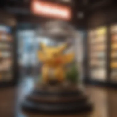 Interior displays featuring a variety of Pokémon merchandise.