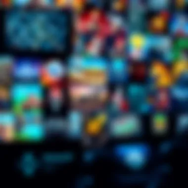 Diverse Gaming Genres A vibrant collage of various gaming genres including puzzle, action, and strategy games