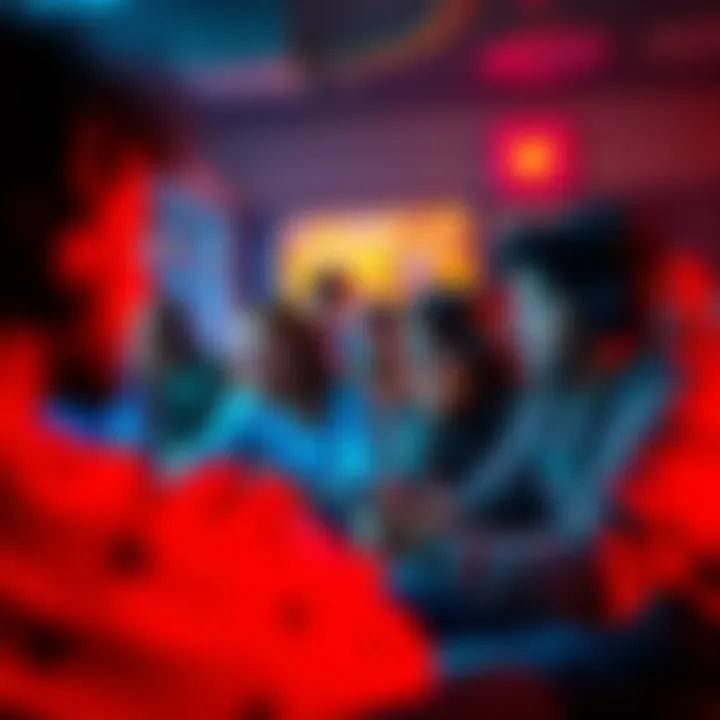 Player Engagement in Online Gaming A dynamic screenshot depicting an engaged online gaming community interacting during gameplay