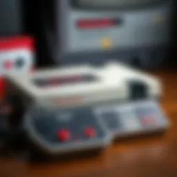 Classic NES console with controller
