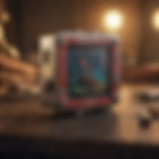 The vintage design of the Super Mario Game and Watch showcasing its unique features.