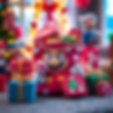 Festive Super Mario Gift Bag Colorful Super Mario gift bag filled with themed items