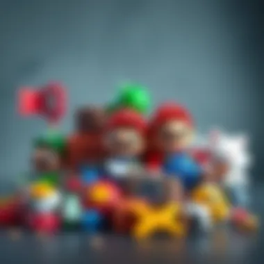 Variety of Super Mario Items Assorted items representing the Super Mario franchise