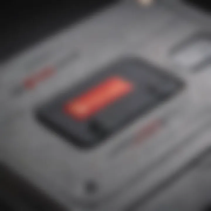 Close-up of the materials used in crafting the Super Nintendo case