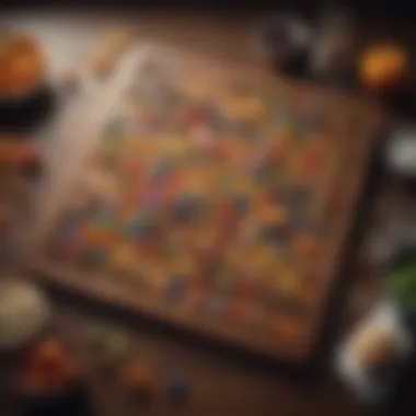 Mind-bending Puzzle Game Scenario A minimalist yet captivating design showcasing a puzzle-solving game concept
