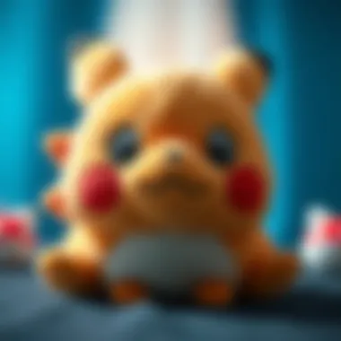 Intricate Design of a Poké Plushie A close-up shot showcasing the intricate details of a popular Poké plushie.