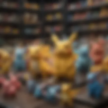 Curated Display of Pok An organized display of Pokémon figure lots for sale