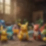 A selection of unique Pokémon figures showcasing various characters