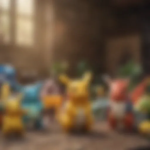 A selection of unique Pokémon figures showcasing various characters