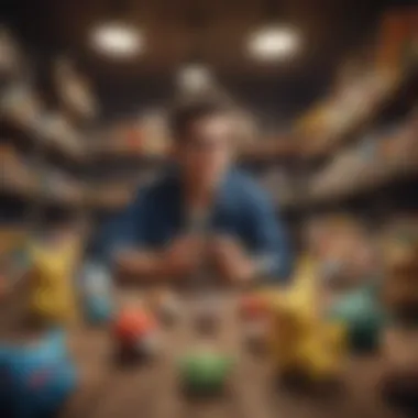 Enthusiast showcasing their small Pokémon stuffed animal collection