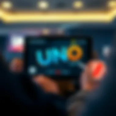 User Interface of Uno Game Screenshot of Uno game interface on digital platform