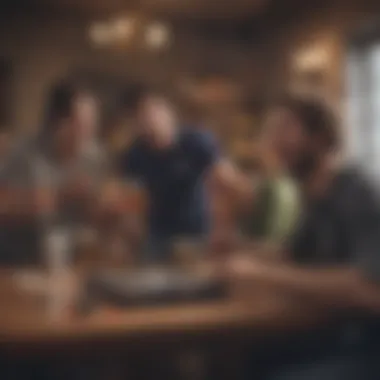 A group of gamers celebrating after a trivia event