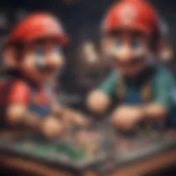 A collage of iconic Nintendo characters participating in trivia games