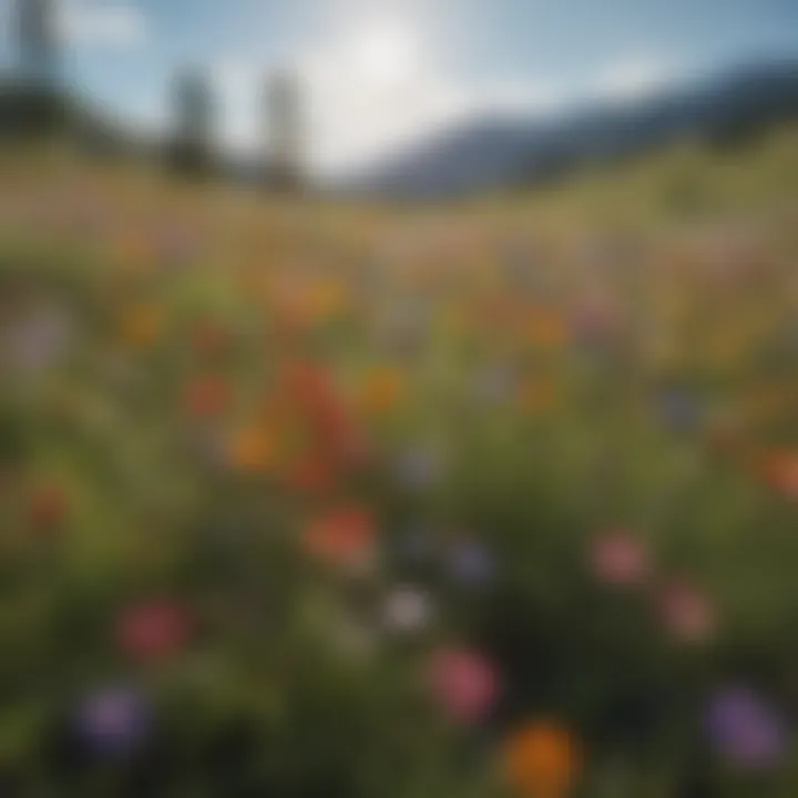 Diverse array of colorful wildflowers in a meadow