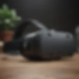 A sleek virtual reality headset designed for gaming.