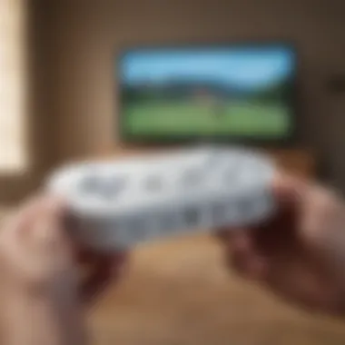 User engaging with a Wii controller in action