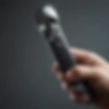 Close-up of Wii Nunchuk and its features