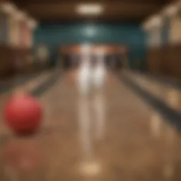 A vibrant depiction of Wii bowling gameplay showcasing a player in action.