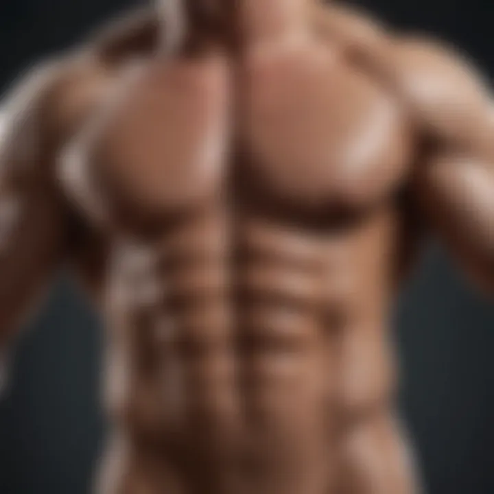 Detailed muscle anatomy in a bodybuilding game