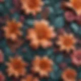 Abstract Floral Patterns in soothing colors