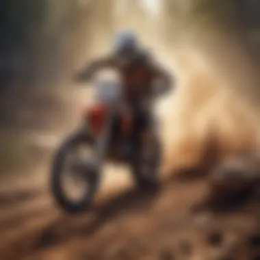 Focused player navigating through a complex dirt bike game level