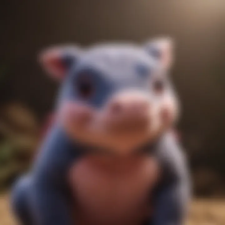 Close-up of Galarian Slowbro plush highlighting its details