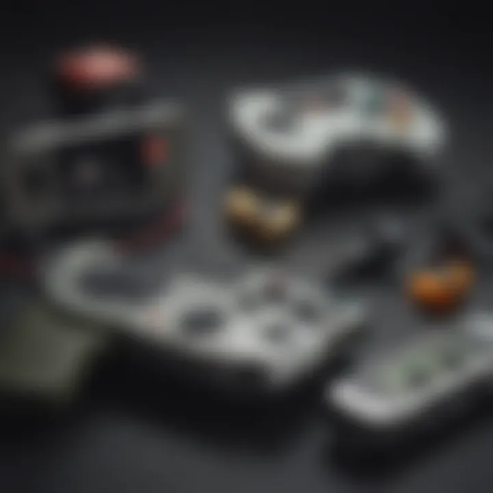 An infographic illustrating the evolution of gaming attachments and their cultural impact
