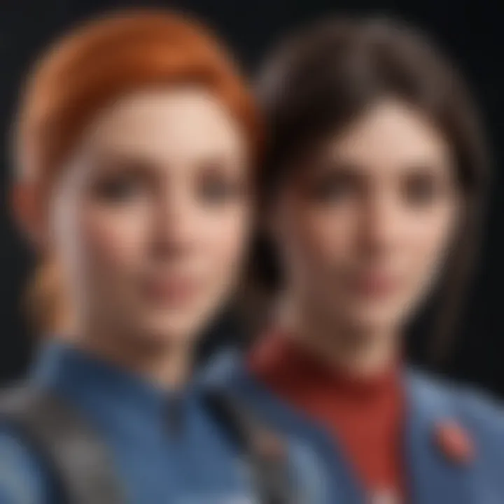 A close-up of gaming avatars symbolizing friendships
