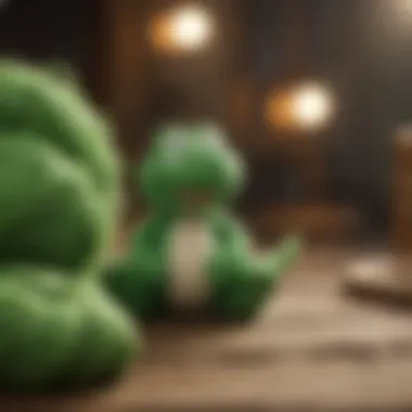 Green Yarn Yoshi Amiibo capturing the essence of Nintendo culture