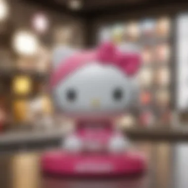 Showcase of Hello Kitty Amiibo Collection A collection of various Hello Kitty amiibo displayed together
