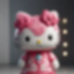 Close-up of a Hello Kitty amiibo showcasing intricate design elements