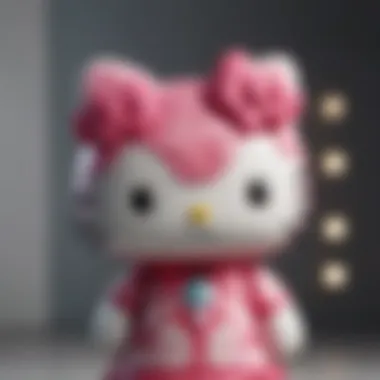 Intricate Design of Hello Kitty Amiibo Close-up of a Hello Kitty amiibo showcasing intricate design elements