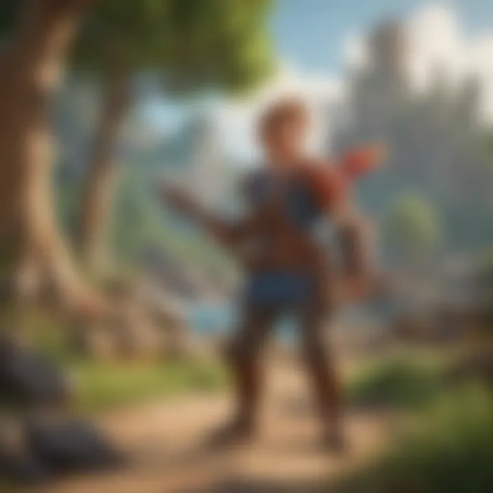 Heroic protagonist battling legendary monsters in Oceanhorn game