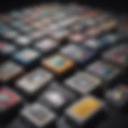 A nostalgic collection of Game Boy cartridges showcasing classic titles