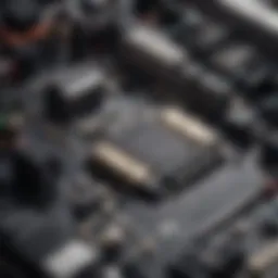 Close-up view of NES motherboard