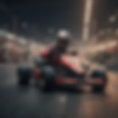 Intense Go Kart Racing Competition Scene