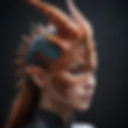 Intricate Dragon Horn Cosplay Headpiece