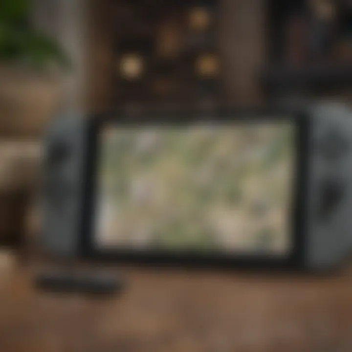 Adventure map from Jumanji displayed on the Nintendo Switch screen