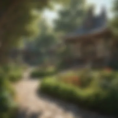 Scenic shot of Kalos garden Scenic shot of Kalos Pokemon Center garden
