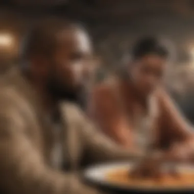 Intricate Harmonies: The Bond Defined Illustration showcasing the captivating dynamics that define the relationship between Kanye West and The Game